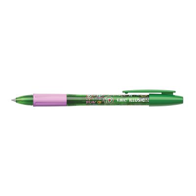 Roller cu gel BIC Gelocity Illusion, fara mecanism, 0. 7mm, verde