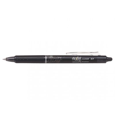 Roller cu gel Pilot Frixion Clicker, cu mecanism, 0. 7 mm, negru