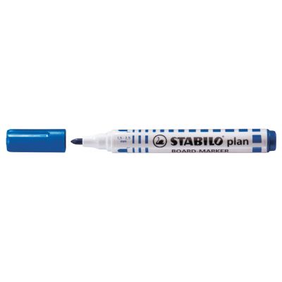 Marker pentru tabla Stabilo Plan 64, varf rotund, 2. 5-3. 5mm, albastru