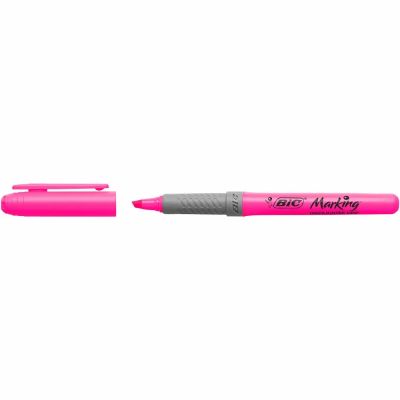 Textmarker BIC, Highlighter Grip, varf tesit 1-4 mm, roz
