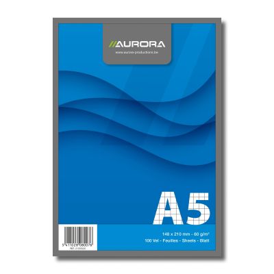 Blocnotes capsat, A5, 100 file - 60gsm, microperforatii, AURORA Office - matematica