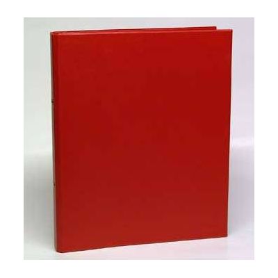 Caiet mecanic 2 inele - D25mm, coperti carton plastifiat PVC, A4, AURORA - rosu