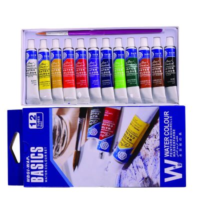 Culori tempera Colorarte, cu pensula, 12 culori x 6ml, EW1206C