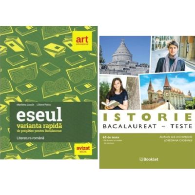 Pachet Bacalaureat Limba si literatura romana Eseul si Istorie 65 teste - Liliana Paicu, Adrian Ilie Aichimoaie