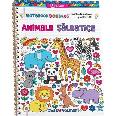 Animale salbatice. Carte de colorat si activitati - Jess Volinski