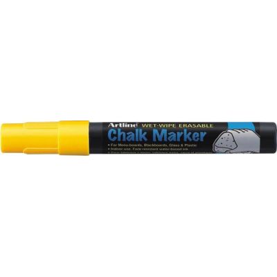 Marker cu creta ARTLINE, pentru table de scris, varf 4. 0mm - galben