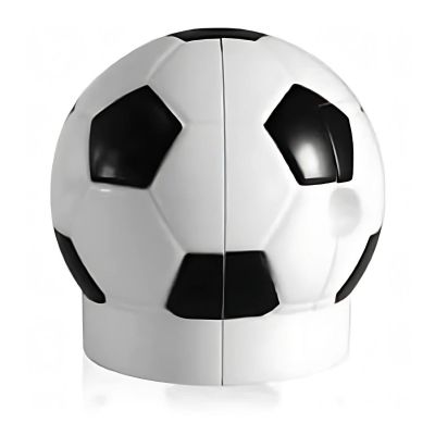 Ascutitoare electrica Eagle EG-5012, alimentare 4 baterii AA neincluse, 1 orificiu, 8mm, model minge fotbal, plastic, alb-negru