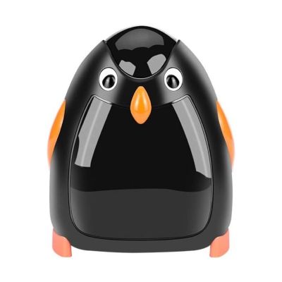 Ascutitoare electrica Eagle EG-5008, alimentare 4 baterii AA neincluse, 1 orificiu, 8mm, model pinguin, plastic, negru