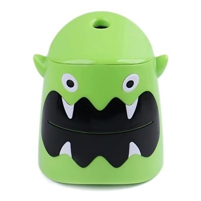 Ascutitoare electrica Eagle EG-5017, alimentare 4 baterii AA neincluse, 1 orificiu, 8mm, model monstru, plastic, verde