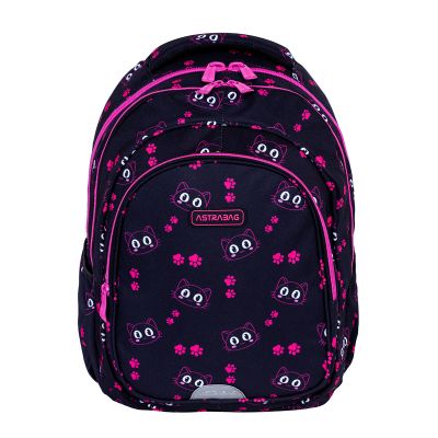 Ghiozdan Astra AB300, 3 compartimente, 42x30x19 cm, negru