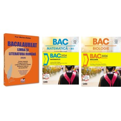Pachet Bacalaureat 2026. Limba si literatura romana, Matematica si Biologie. Notiuni teoretice si teste pentru clasele 11-12 - Mariana Badea, Radu Gologan, Silvia Olteanu
