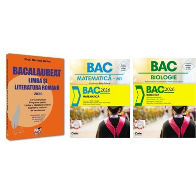 Pachet Bacalaureat 2026. Limba si literatura romana, Matematica si Biologie. Notiuni teoretice si teste pentru clasele 9-10 - Mariana Badea, Radu Gologan, Silvia Olteanu