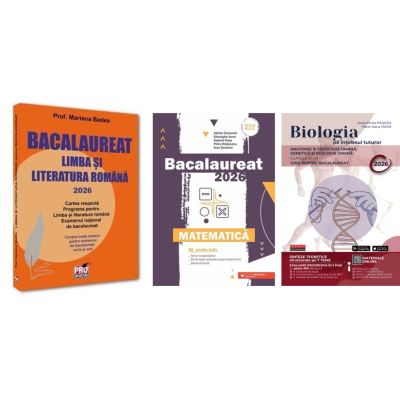Pachet Bacalaureat 2026. Limba si literatura romana, Matematica M_Mate-Info si Biologia pe intelesul tuturor clasele 11-12 - Mariana Badea, Gheorghe Iurea, Maria Ioana Cazan