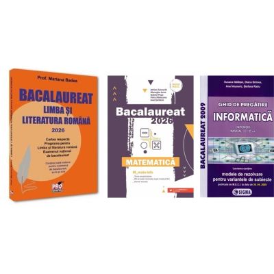 Pachet Bacalaureat 2026. Limba si literatura romana, Matematica M_Mate-Info si Informatica. Ghid de pregatire clasele 11-12 intensiv Pascal C/C++ - Mariana Badea, Gheorghe Iurea, Susana Galatean