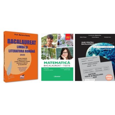 Pachet Bacalaureat 2026. Limba si literatura romana, Matematica M2 Profil Stiinte ale naturii si Biologie clasele 11-12 - Mariana Badea, Claudia Temneanu, Stelica Ene