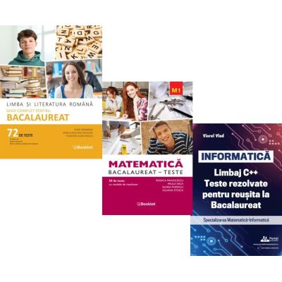 Pachet Bacalaureat 2026. Limba si literatura romana 72 teste complete, Matematica M1. Teste si INFORMATICA. Limbaj C++. Teste rezolvate Mate-Info - Mimi Gramnea, Rodica Manolescu, Viorel Vlad