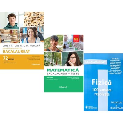 Pachet Bacalaureat 2026. Limba si literatura romana 72 teste complete, Teste Matematica M2 Profil Stiinte ale naturii si Fizica 100 variante rezolvate - Mimi Gramnea, Claudia Temneanu, Doru Badiu