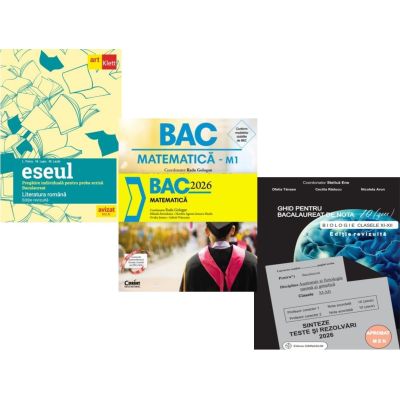 Pachet Bacalaureat 2026. Eseul. Pregatire individuala pentru proba scrisa, Matematica si Biologie clasele 11-12 - Liliana Paicu, Radu Gologan, Stelica Ene