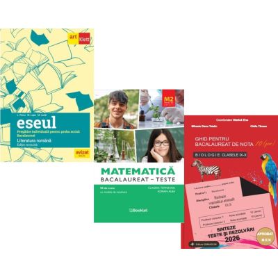 Pachet Bacalaureat 2026. Eseul. Pregatire individuala pentru proba scrisa, Matematica M2 Profil Stiinte ale naturii. Teste si Biologie clasele 9-10 - Liliana Paicu, Claudia Temneanu, Stelica Ene