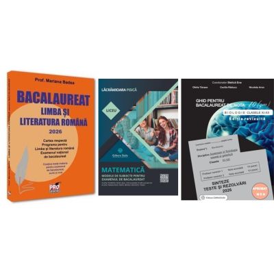 Pachet Bacalaureat 2026. Limba si literatura romana, Matematica Filiera tehnologica, Servicii si Biologie clasele 11-12 - Mariana Badea, Lacramioara Pisica, Stelica Ene