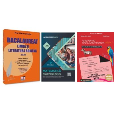 Pachet Bacalaureat 2026. Limba si literatura romana, Matematica Filiera tehnologica, Servicii si Biologie clasele 9-10 - Mariana Badea, Lacramioara Pisica, Stelica Ene