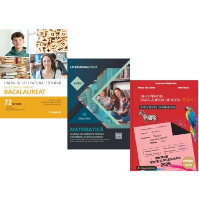 Pachet Bacalaureat 2026. Limba si literatura romana. Ghid complet cu 72 teste, Matematica Filiera tehnologica, Servicii si Biologie clasele 9-10 - Mimi Gramnea, Lacramioara Pisica, Stelica Ene