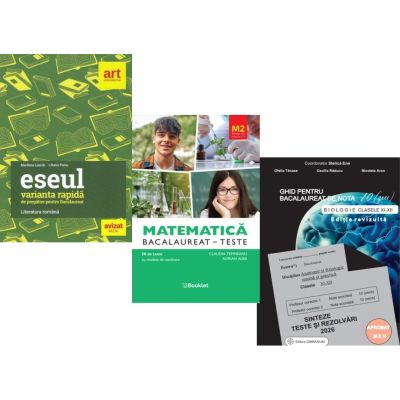 Pachet Bacalaureat 2026. Eseul. Varianta rapida de pregatire, Matematica M2 Stiinte ale naturii si Biologie clasele 11-12 - Liliana Paicu, Claudia Temneanu, Stelica Ene