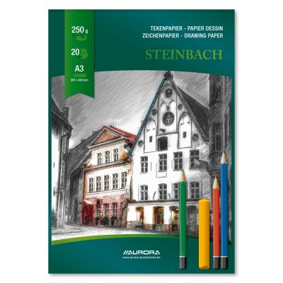 Bloc desen A3, 20 file - 250gsm, AURORA Steinbach - carton alb