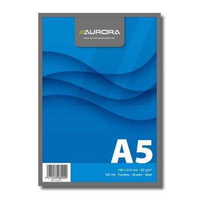 Blocnotes capsat, A5, 100 file - 60gsm, microperforatii, AURORA Office - velin