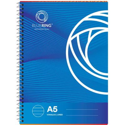 Caiet Bluering, A5, cu spira, 70 file, dictando