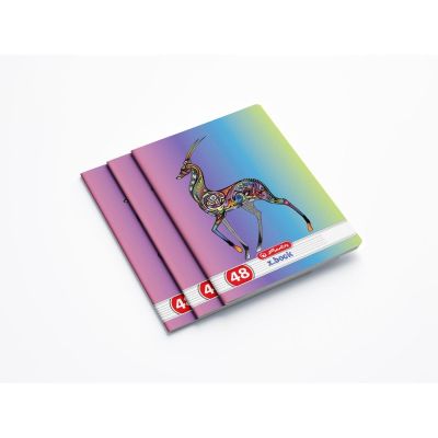 Caiet scolar A5 Herlitz X. Book Zentangle, 48 file, dictando, colturi rotunjite, 70g/mp, 9484280