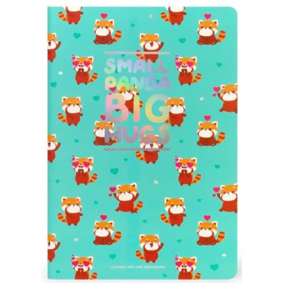 Caiet velin Quaderno, Panda rosu, mediu, Legami
