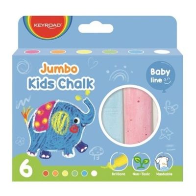 Creta Keyroad Baby line, pentru asfalt, culori pastel, cutie 6 buc, KR972325
