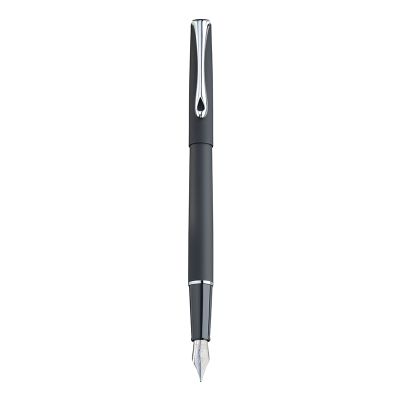 Stilou DIPLOMAT Traveller, cu penita M, din otel inoxidabil - lapis black