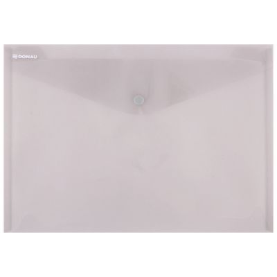 Mapa documente, Donau, A4, inchidere cu capsa, plastic, fumuriu