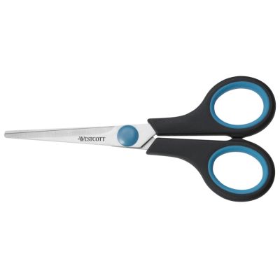 Foarfeca otel, 13 cm, cu rubber grip, WESTCOTT Easy Grip - 10 ani garantie