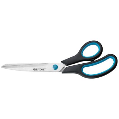Foarfeca otel, 24.7 cm, cu rubber grip, WESTCOTT Easy Grip - 10 ani garantie