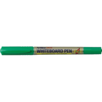 Marker pentru tabla de scris ARTLINE 541T, doua capete - varfuri rotunde 0. 4mm/1. 0mm - verde
