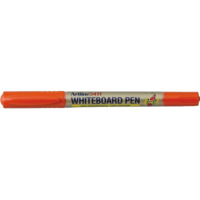Marker pentru tabla de scris ARTLINE 541T, doua capete - varfuri rotunde 0. 4mm/1. 0mm - portocaliu
