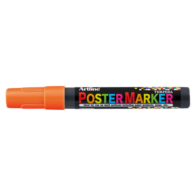 Marker pentru poster ARTLINE, corp plastic, varf rotund 2mm - portocaliu fluorescent