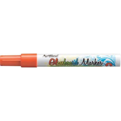Marker pentru tabla de sticla ARTLINE Glassboard, varf rotund 2. 0mm - portocaliu fluorescent
