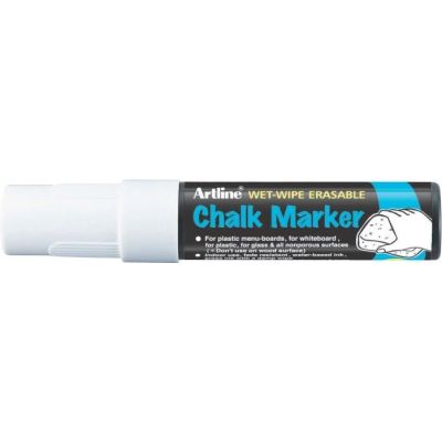 Marker cu creta ARTLINE, pentru table de scris, varf 12. 0mm - alb