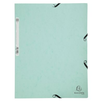 Dosar plic Exacompta Aquarel, A4, carton, inchidere elastic, verde