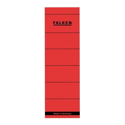 Etichete Falken autoadezive, pentru bibliorafturi, 60 x 190 mm, rosu