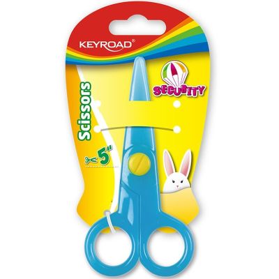 Foarfeca Keyroad Kids KR970962, 13. 0cm, plastic, prescolari, diverse culori, blister