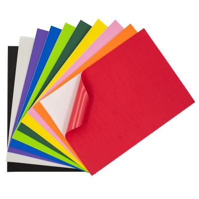 Hartie gumata autoadeziva A4, 1. 3mm, set 10 culori, Colorarte