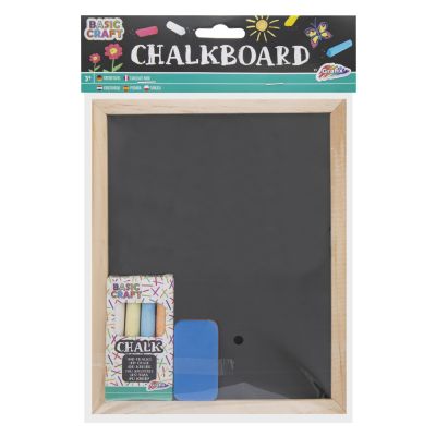 Tablita neagra Creative Craft, 20x16 cm, 4 crete si burete