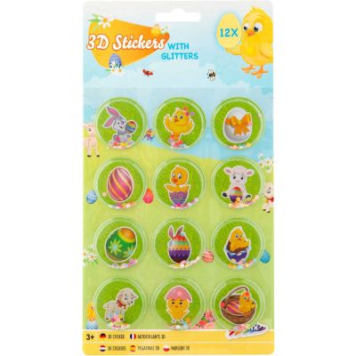 Stickere 3D, tematica Paste, 12 bucati/set