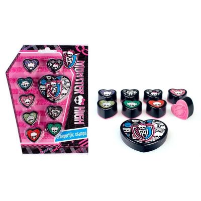 Jucarie set 8 stampile + tusiera MegaCreative Monster High, 285405, +3 ani