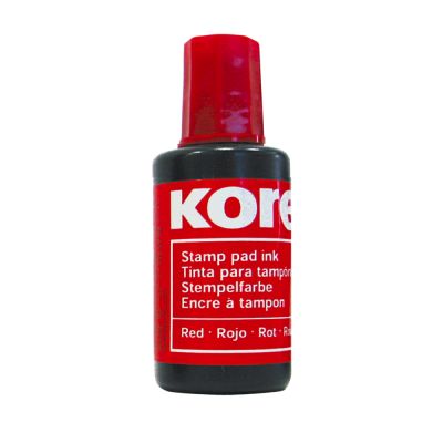 Tus pentru stampila automata/de cauciuc fara ulei Kores. 27 ml, rosu